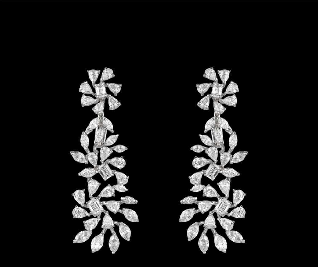 Estelle Diamond Earrings — 18K white gold earrings by Nyce Designz