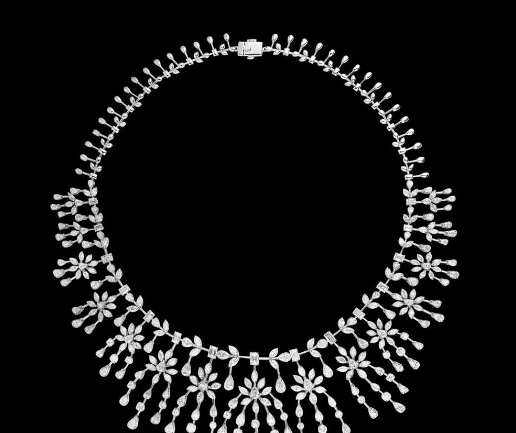 Vespera Diamond Necklace — 18K white gold necklace by Nyce Designz