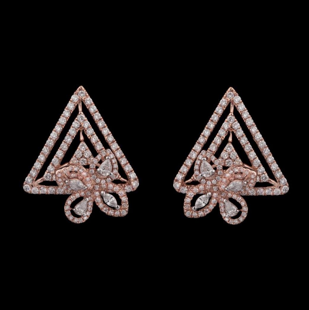 Kamille Diamond Earrings — 18K rose gold earrings by Nyce Designz