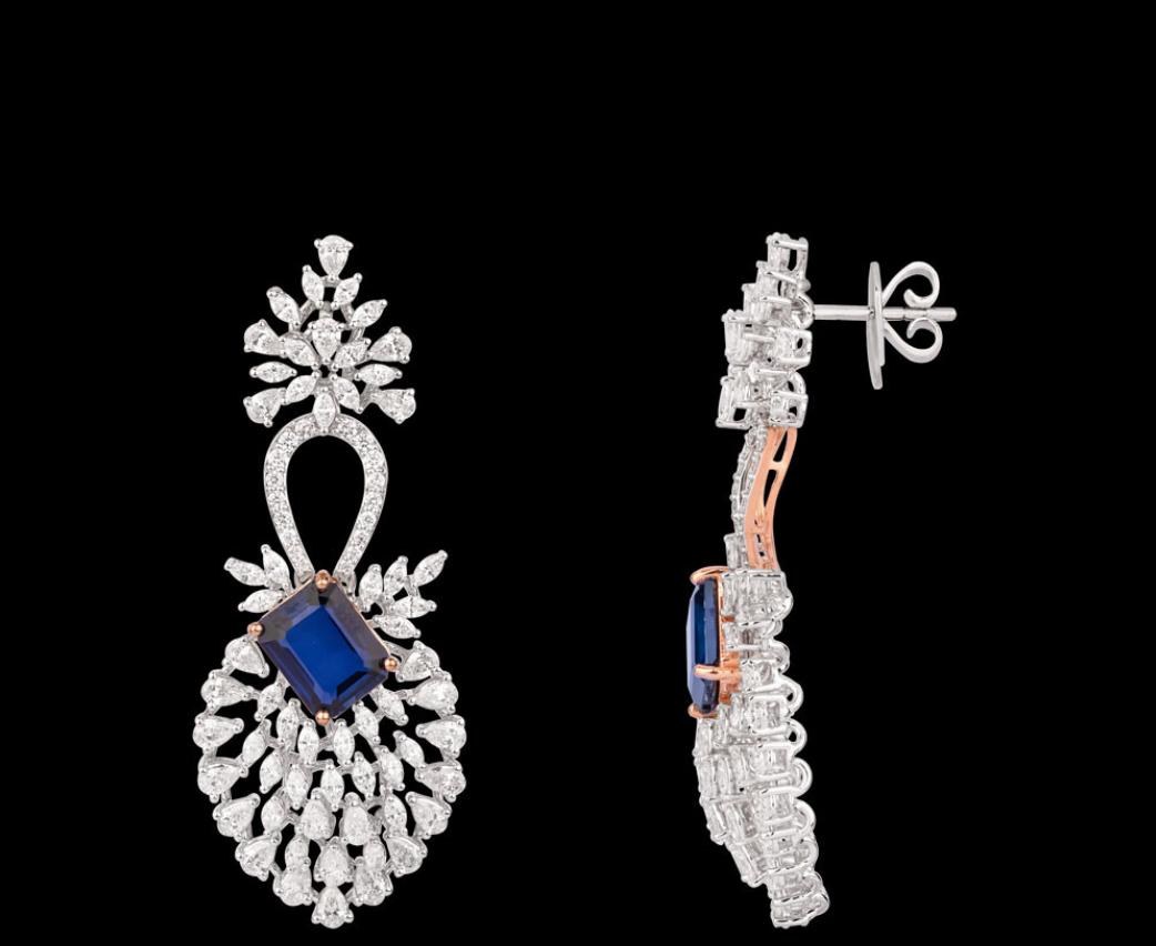 Isolde Diamond Earrings — 18K white gold earrings by Nyce Designz