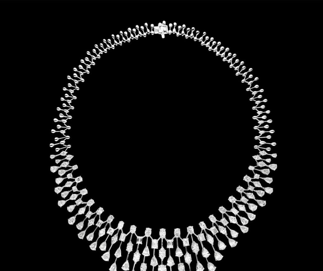 Faustine Diamond Necklace — 18K white gold necklace by Nyce Designz