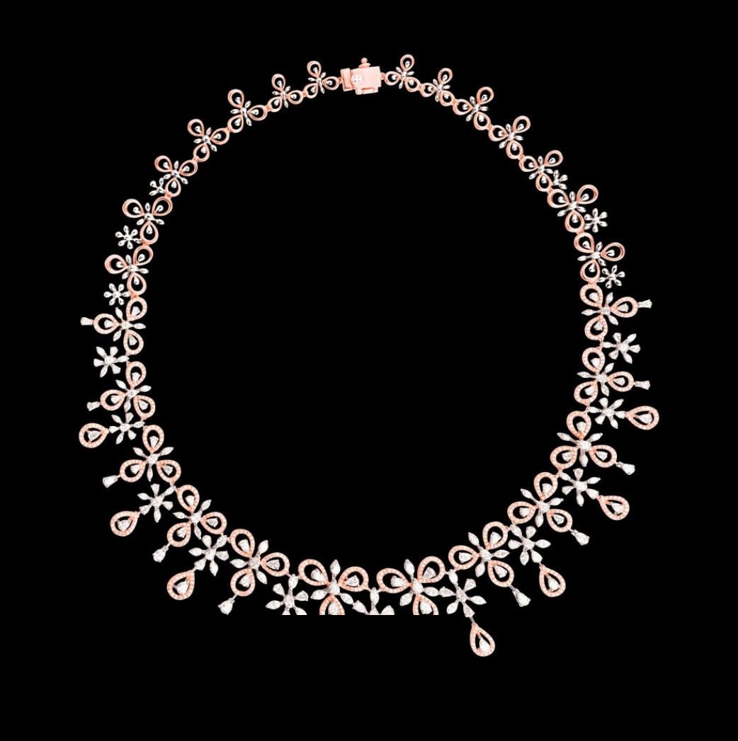Jehanne Atelier Diamond Necklace — 18K rose gold necklace by Nyce Designz