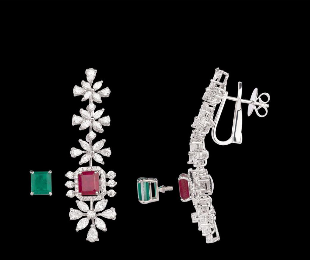 Winsome Diamond Earrings — 18K white gold earrings by Nyce Designz