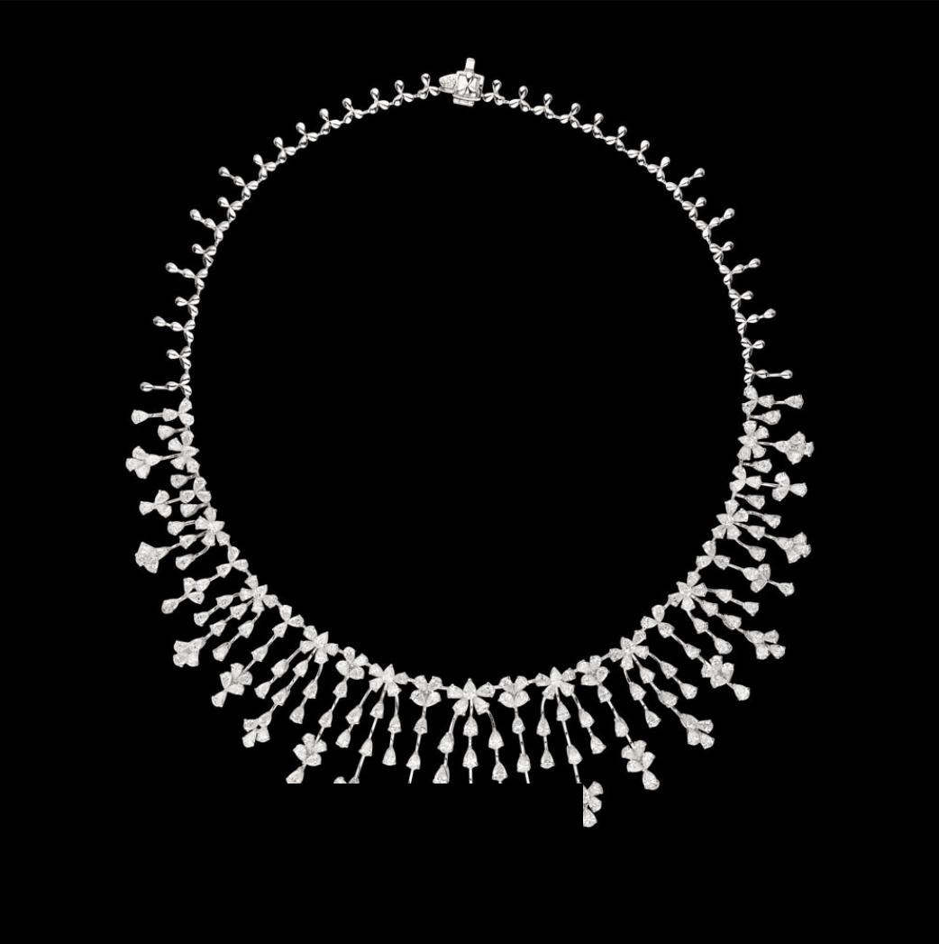 Zaria Atelier Diamond Necklace — 18K white gold necklace by Nyce Designz
