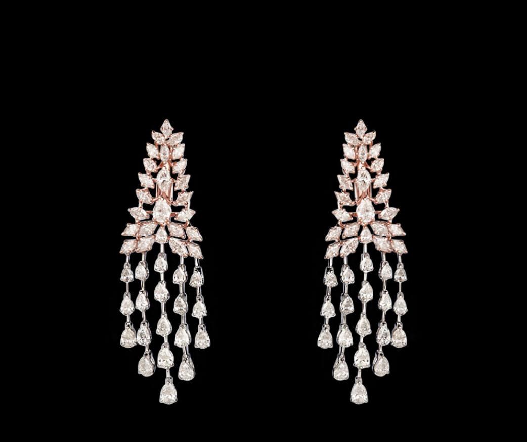 Ysoline Diamond Earrings — 18K white gold earrings by Nyce Designz