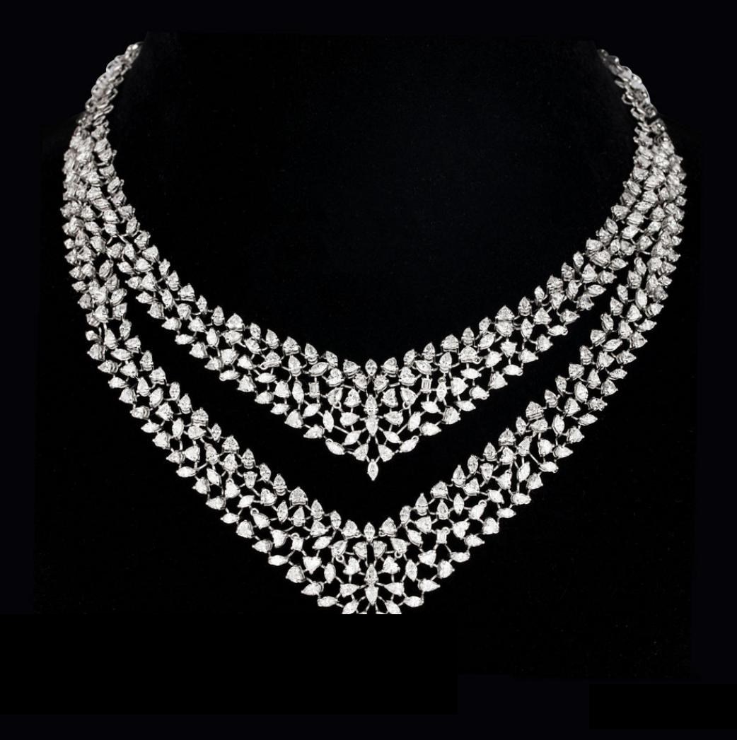 Genevieve Atelier Diamond Necklace — 18K white gold necklace by Nyce Designz