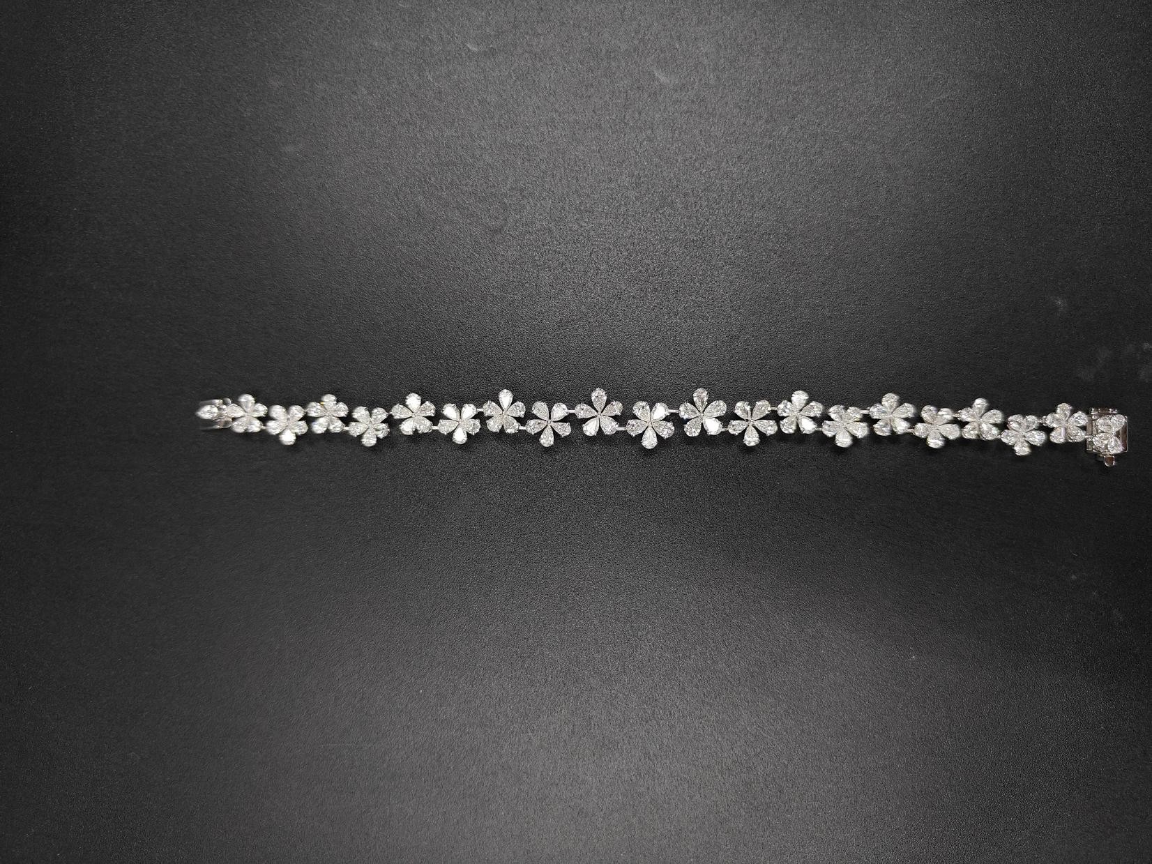 Pavonia Diamond Bracelet — 14K white gold bracelet by Nyce Designz