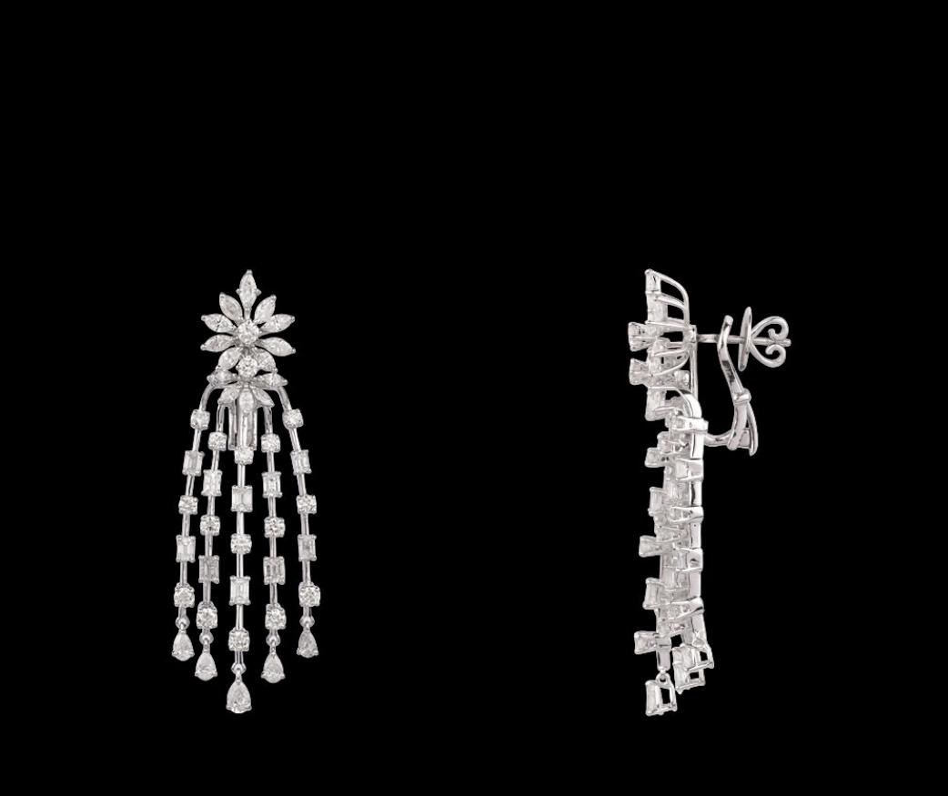 Bijou Diamond Earrings — 18K white gold earrings by Nyce Designz