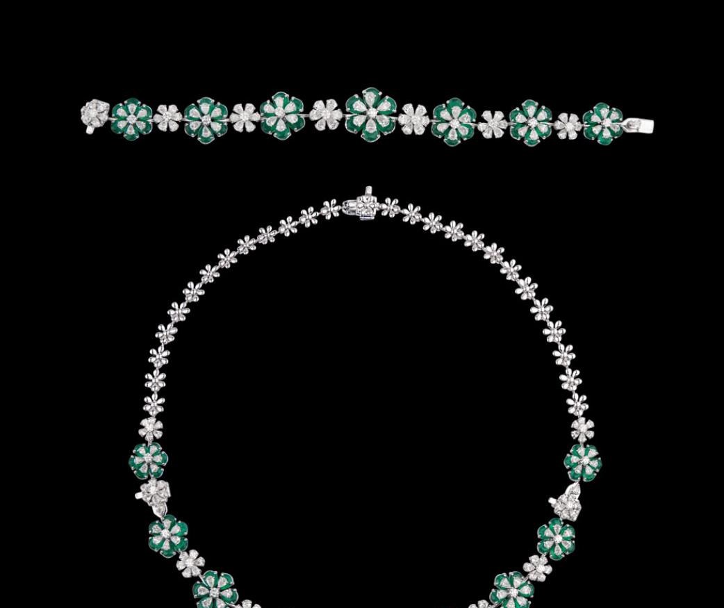 Noelle Emerald Necklace — 18K white gold necklace by Nyce Designz