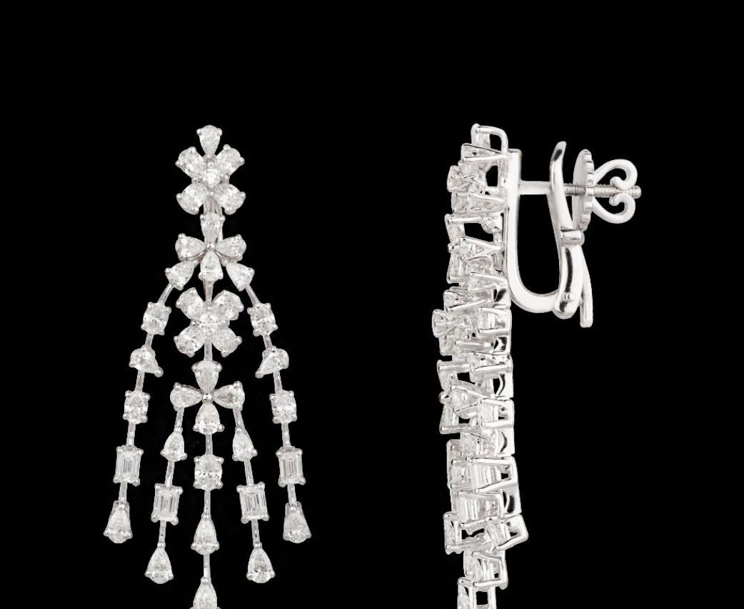 Elowen Diamond Earrings — 18K white gold earrings by Nyce Designz