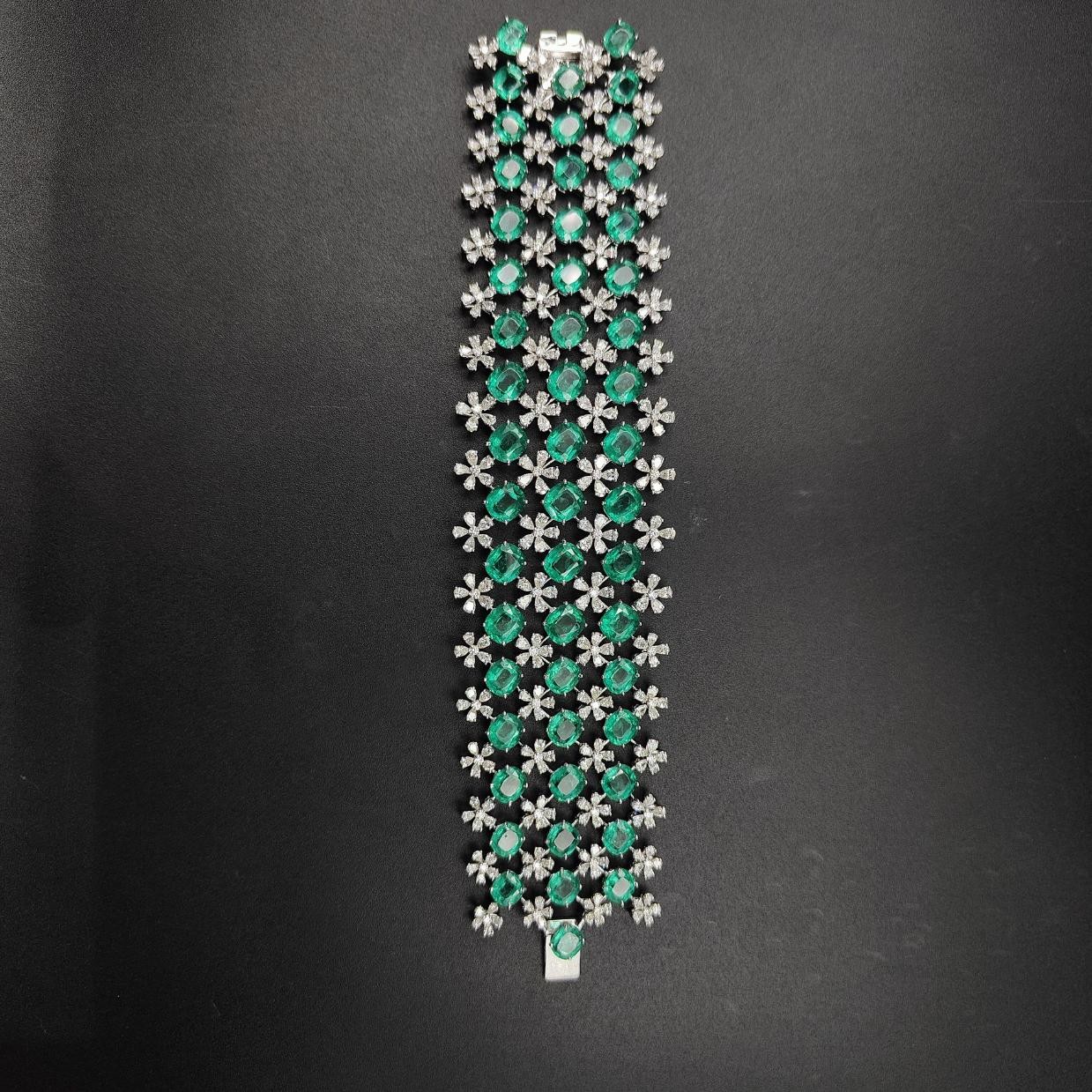 Fleurette Diamond Bracelet — 14K white gold bracelet by Nyce Designz