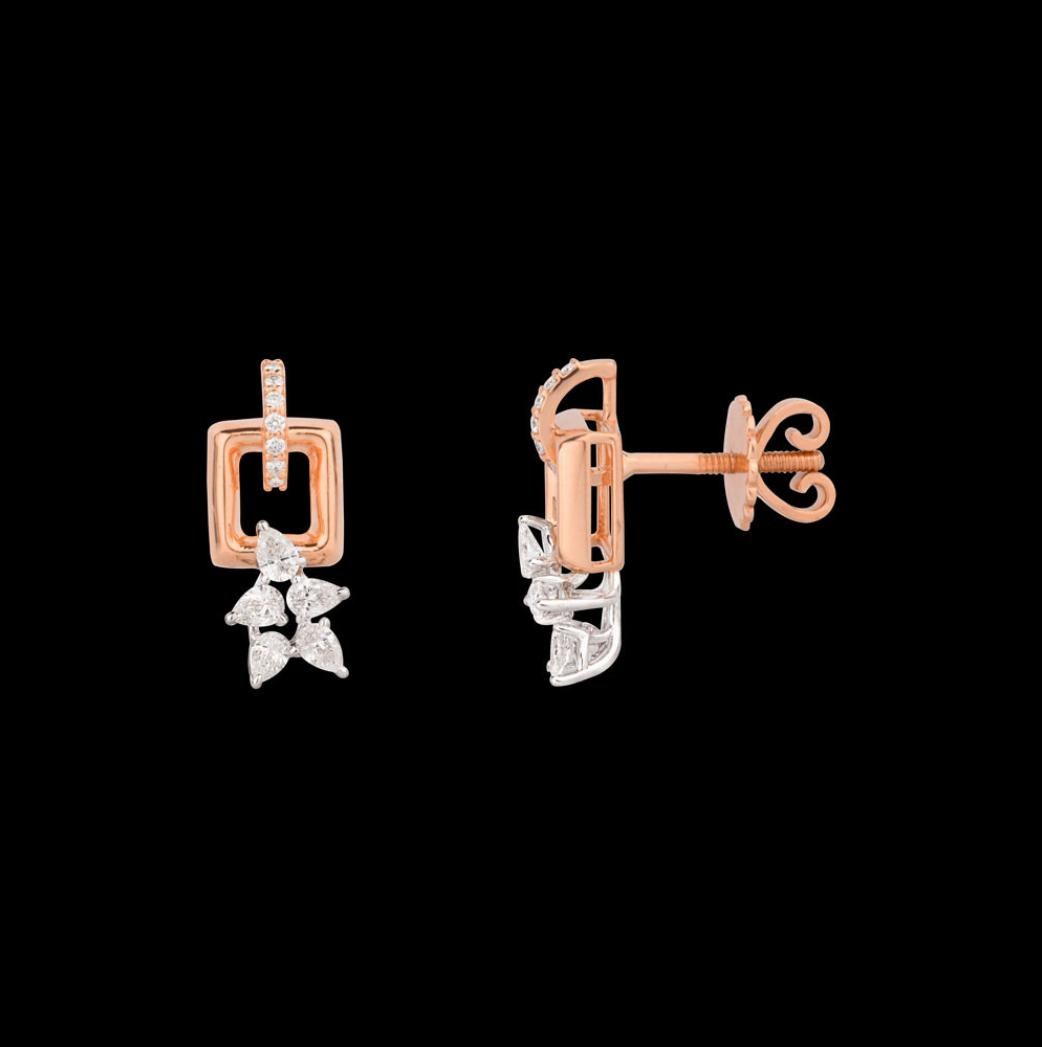 Zoraide Diamond Earrings — 18K yellow gold earrings by Nyce Designz