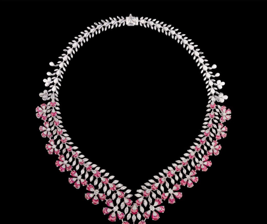 Isolde Diamond Necklace — 18K two-tone gold (white & rose) necklace by Nyce Designz