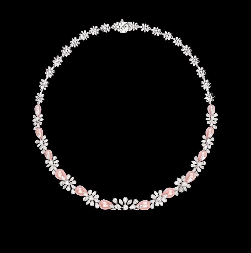 Delphine Atelier Diamond Necklace — 18K white gold necklace by Nyce Designz