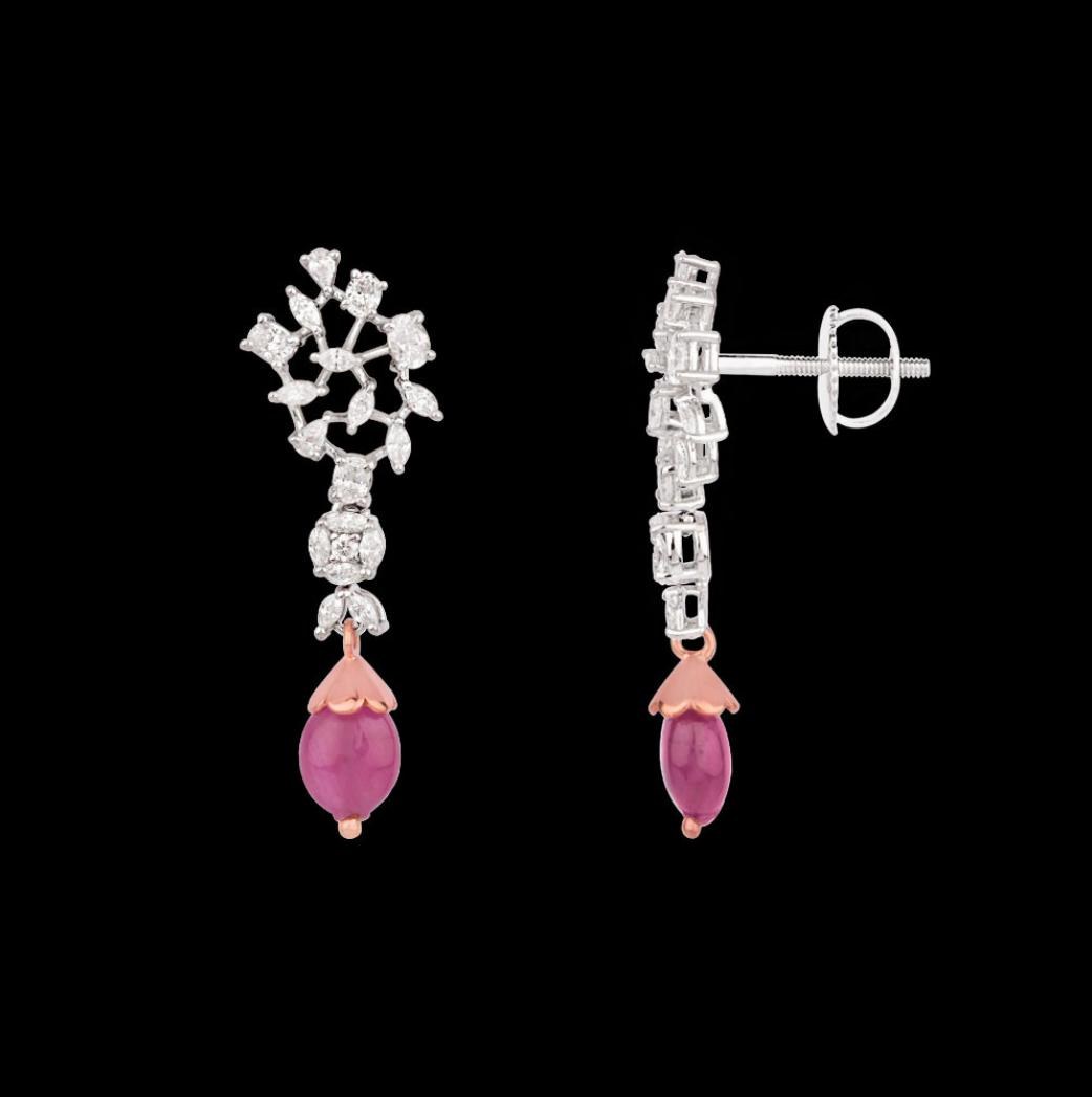 Leonie Diamond Earrings — 18K rose gold earrings by Nyce Designz