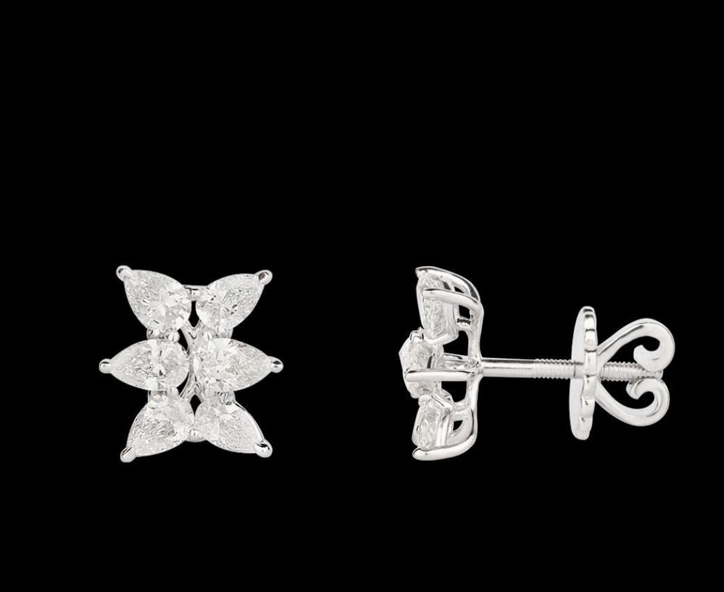 Seraphine Diamond Earrings — 18K white gold earrings by Nyce Designz