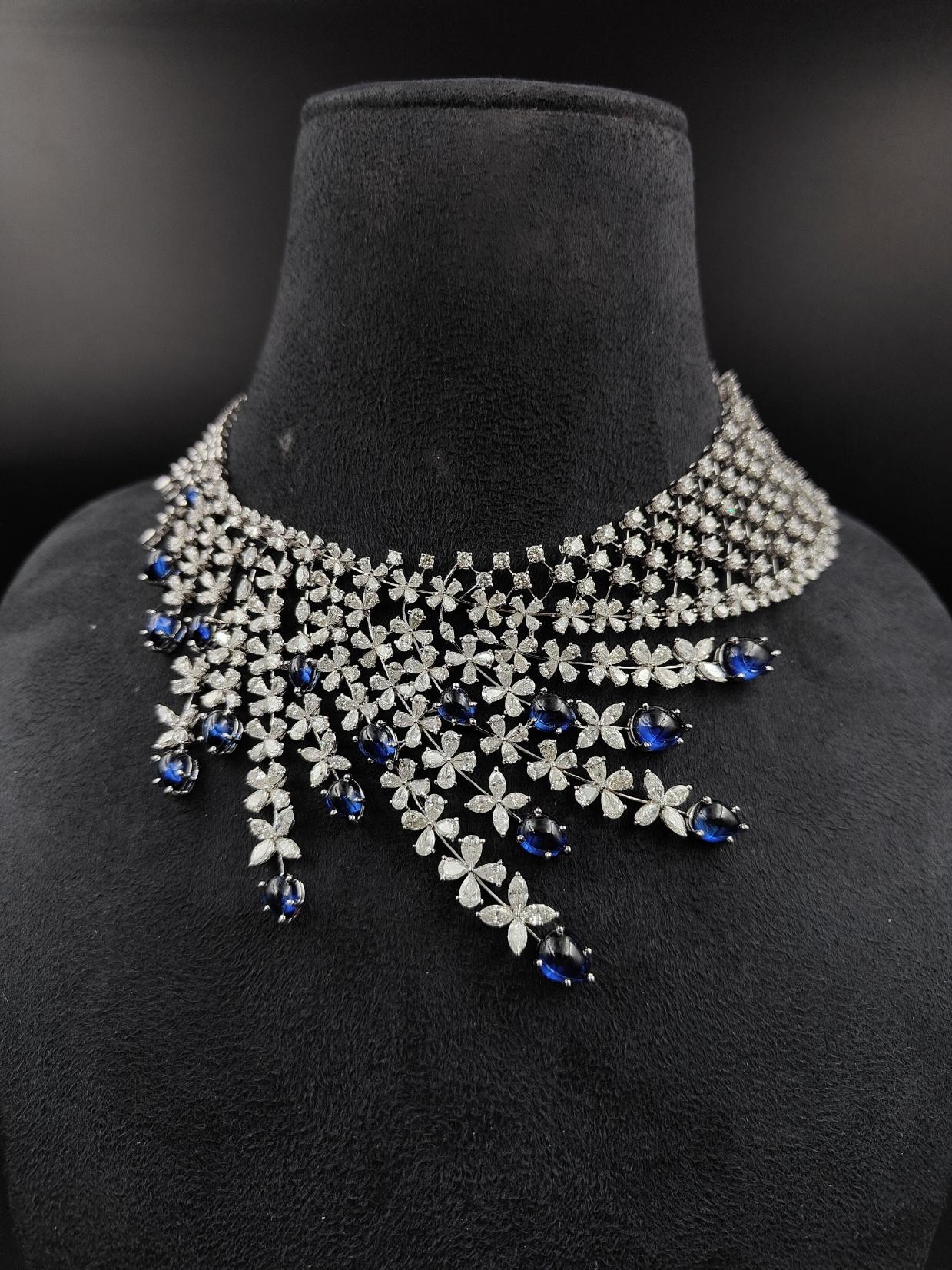 Hyacinthe Diamond Necklace — 18K white gold necklace by Nyce Designz