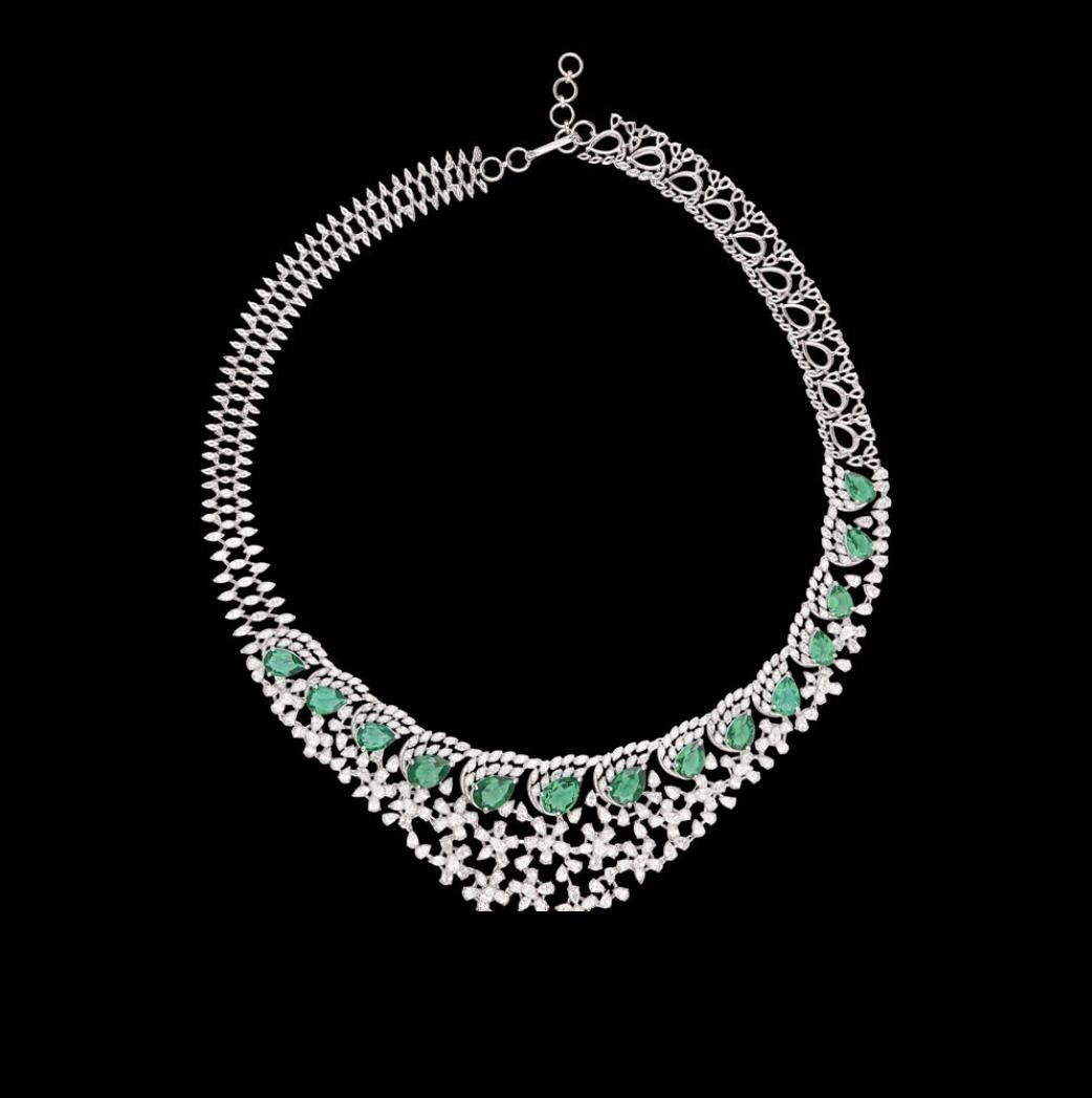 Ganesa Atelier Diamond Necklace — 18K white gold necklace by Nyce Designz