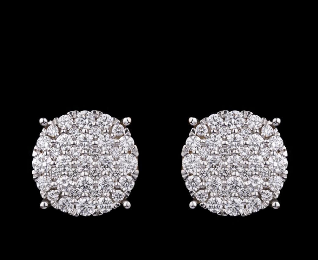 Josephine Diamond Earrings — 18K white gold earrings by Nyce Designz