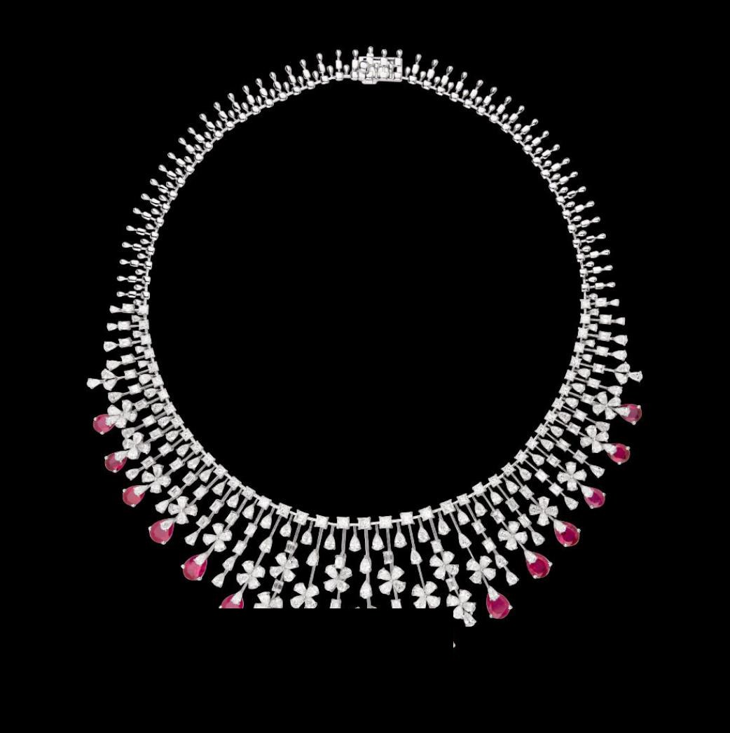 Pearline Atelier Diamond Necklace — 18K white gold necklace by Nyce Designz