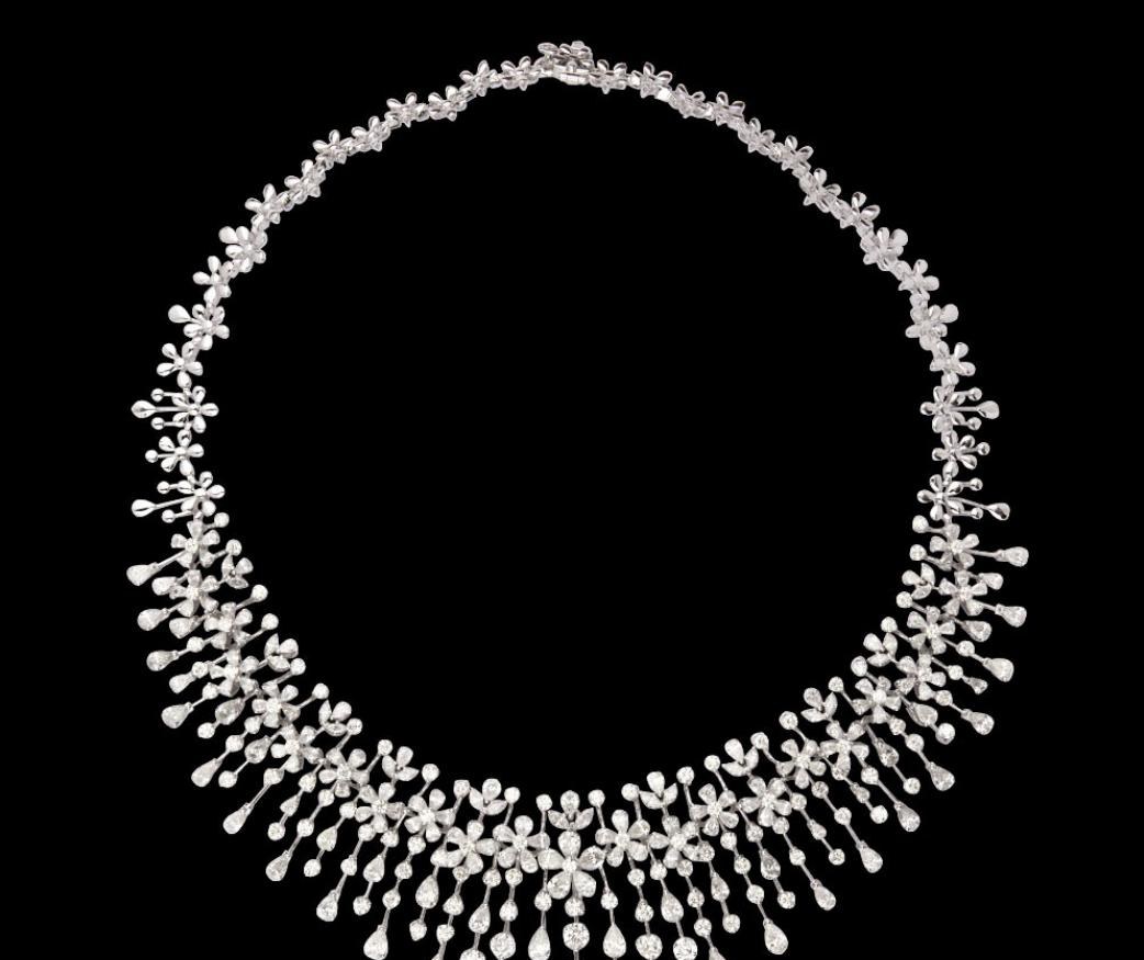 Regina Diamond Necklace — 18K white gold necklace by Nyce Designz