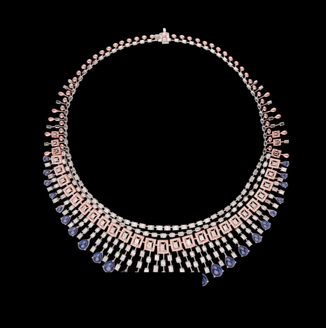 Giselle Atelier Diamond Necklace — 18K two-tone gold necklace by Nyce Designz
