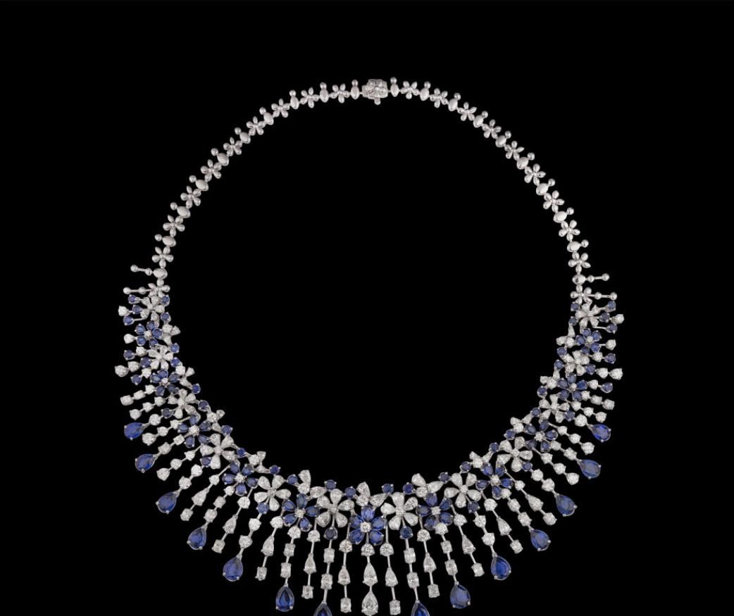 Helene Diamond Necklace — 18K white gold necklace by Nyce Designz