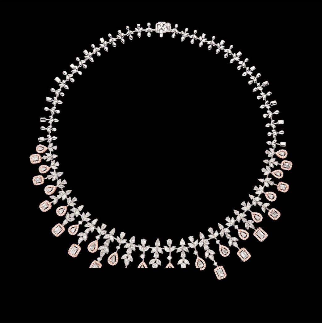 Helene Atelier Diamond Necklace — 18K white gold necklace by Nyce Designz