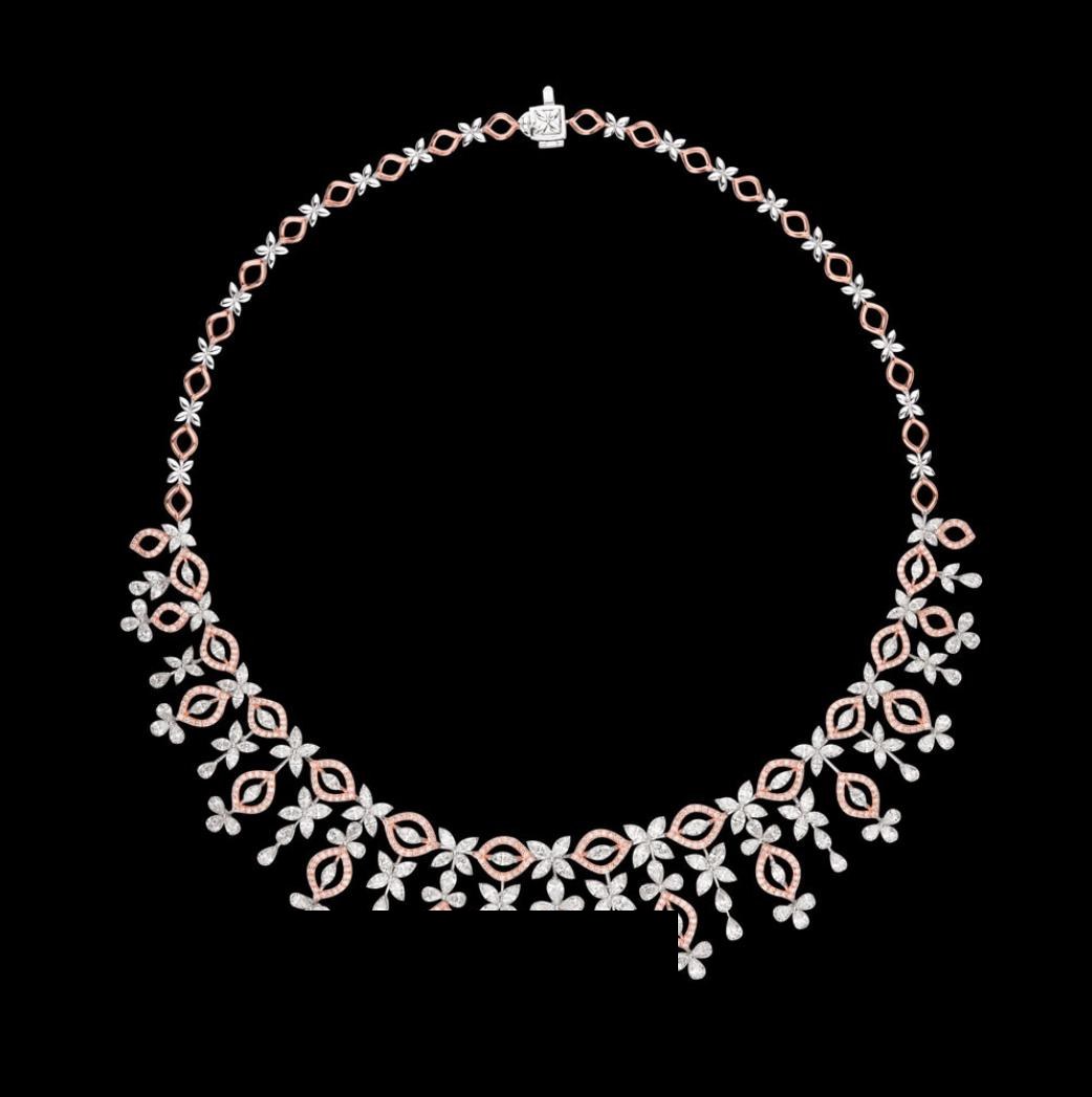 Elowen Atelier Diamond Necklace — 18K two-tone gold necklace by Nyce Designz