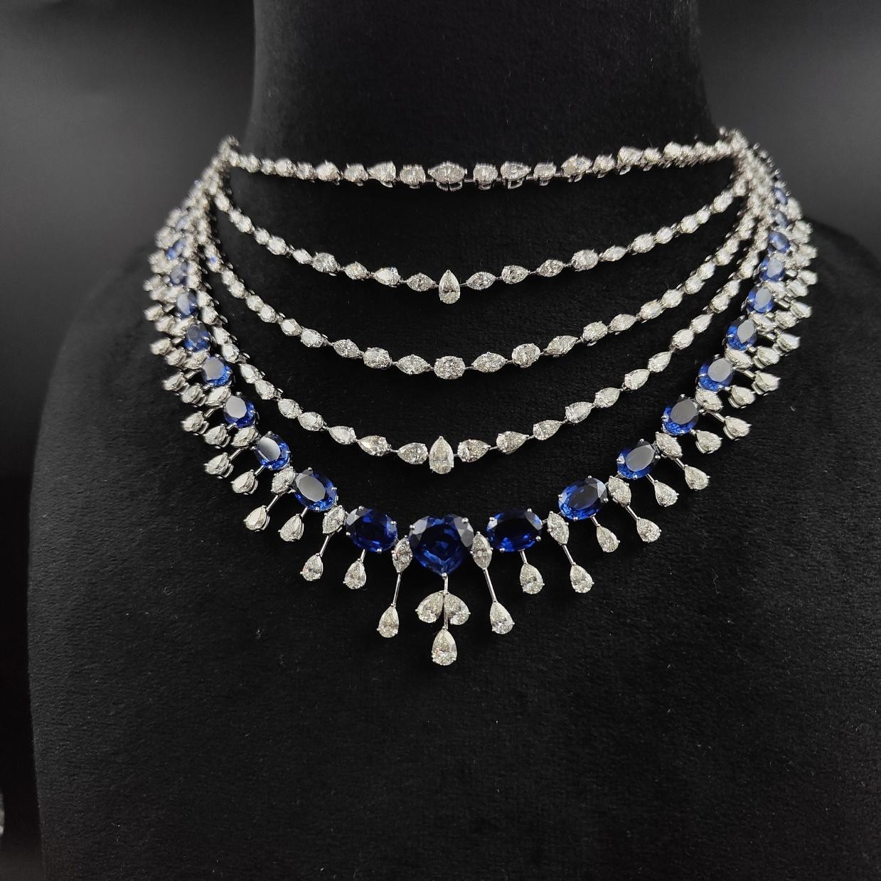 Zephyrine Diamond Necklace — 14K white gold necklace by Nyce Designz