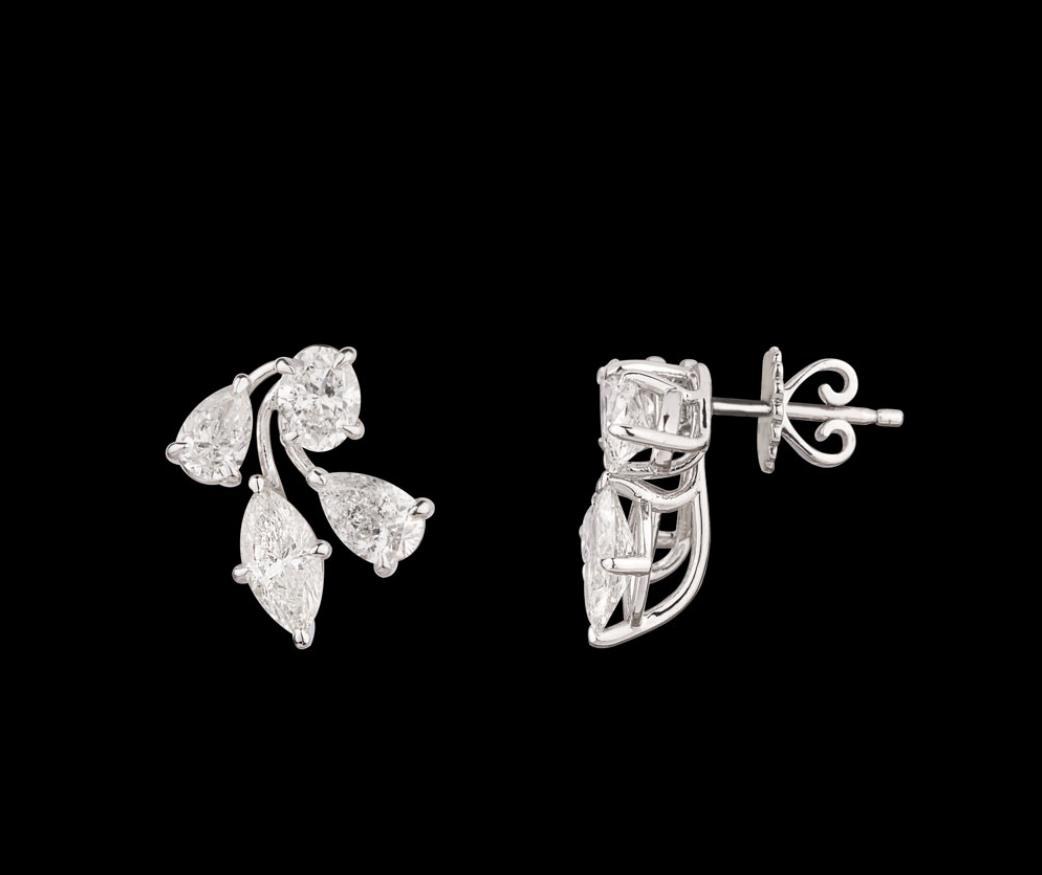 Toscane Diamond Earrings — 18K white gold earrings by Nyce Designz