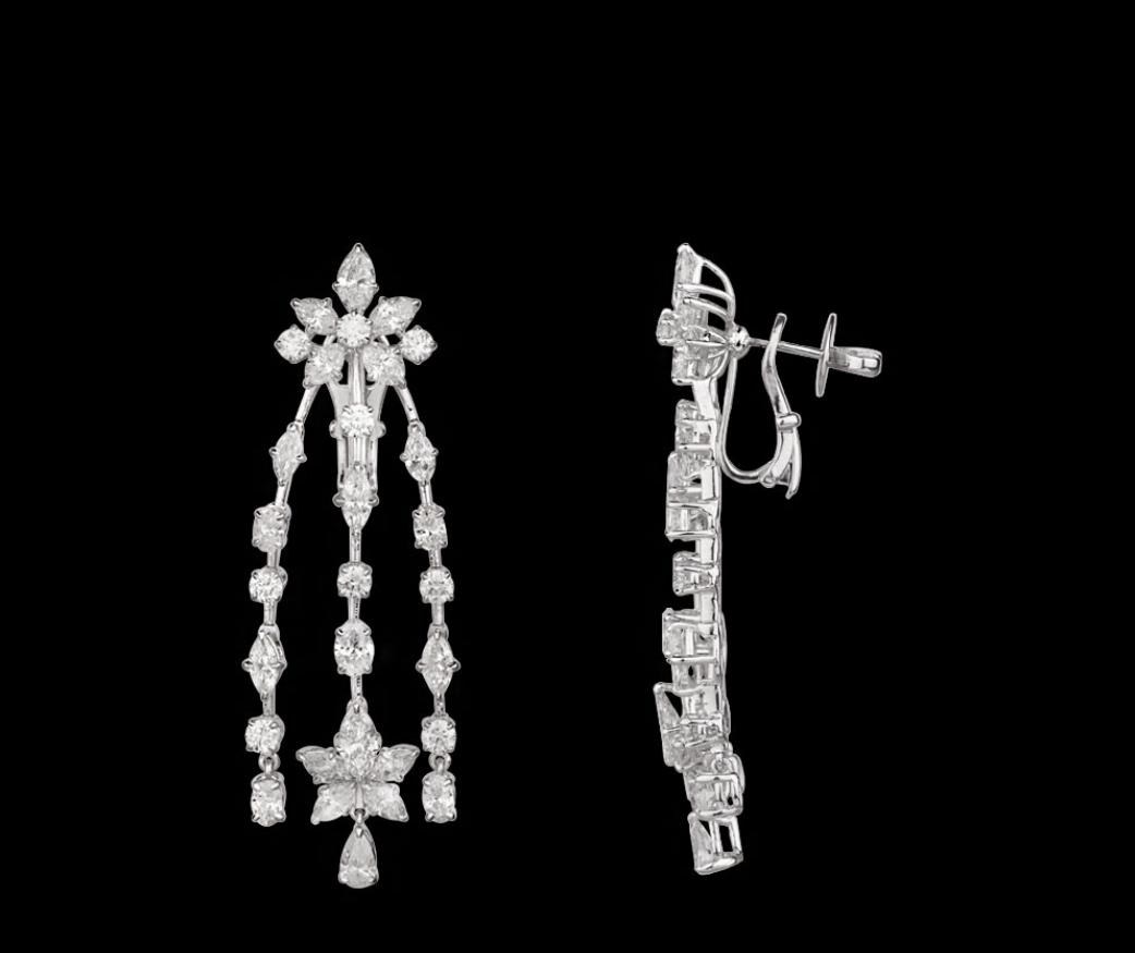 Kyria Diamond Earrings — 18K white gold earrings by Nyce Designz