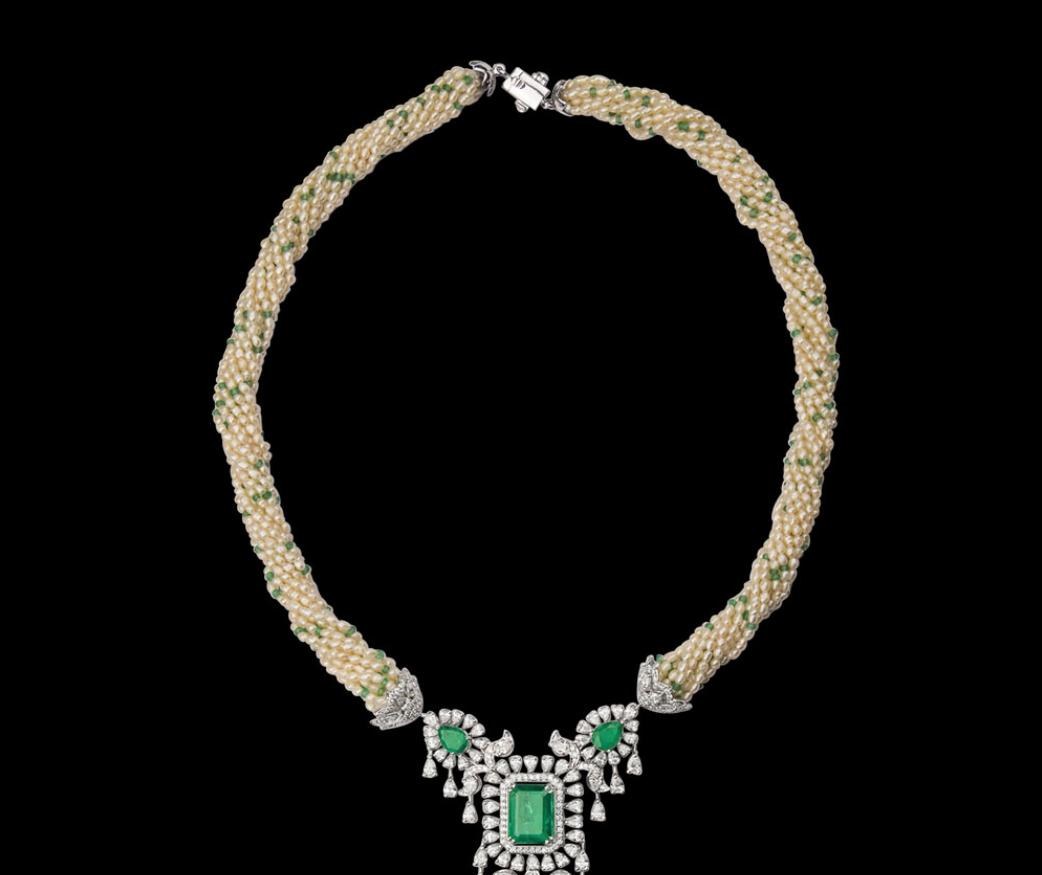 Xanthe Diamond Necklace — 18K two-tone gold (yellow & white) necklace by Nyce Designz
