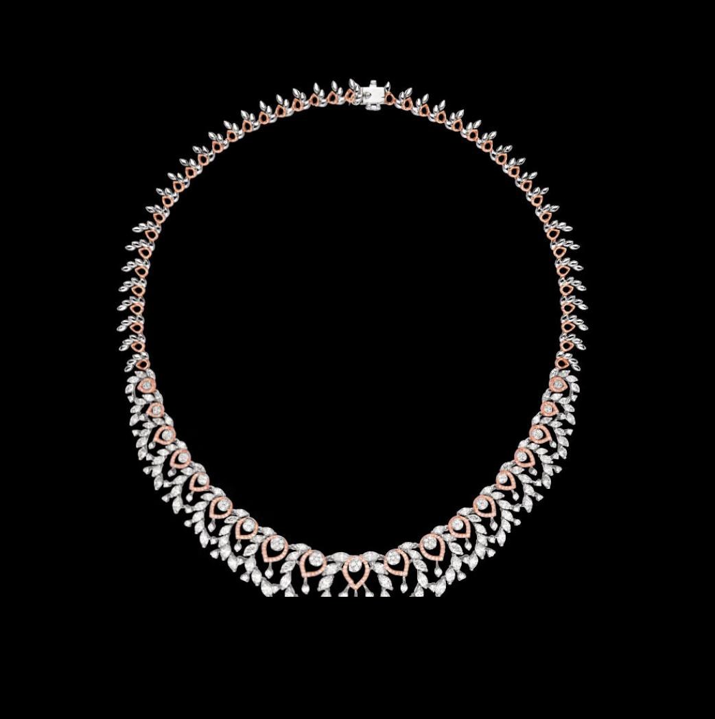 Trilby Atelier Diamond Necklace — 18K two-tone gold necklace by Nyce Designz