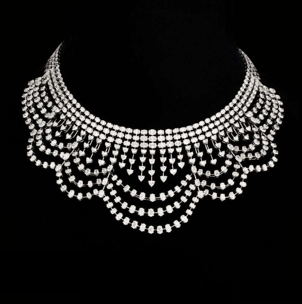 Valentine Atelier Diamond Necklace — 18K white gold necklace by Nyce Designz