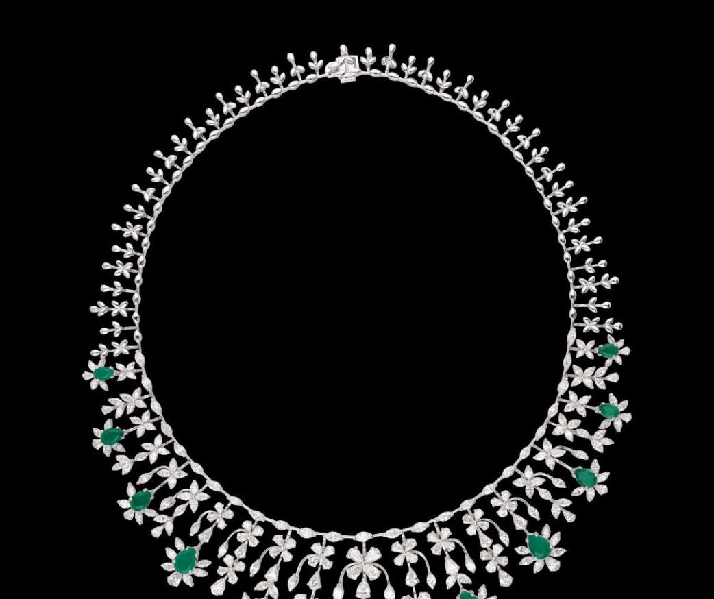 Rosaria Atelier Diamond Necklace — 18K white gold necklace by Nyce Designz