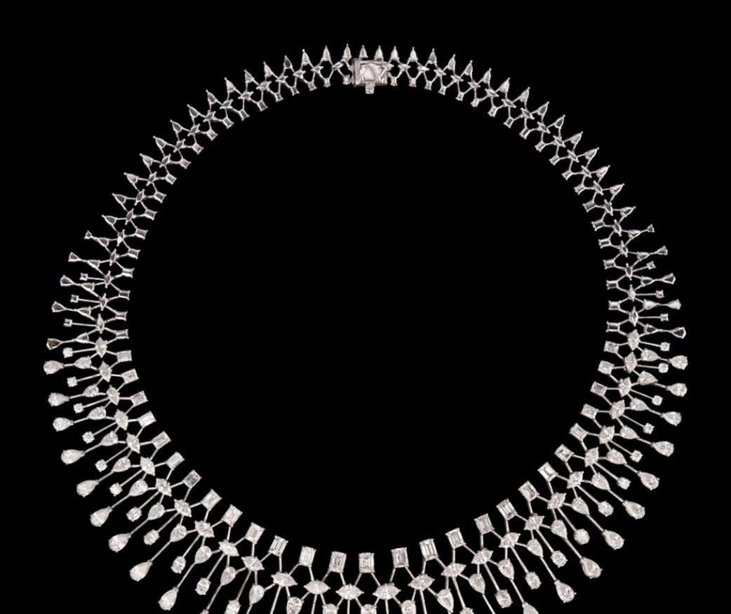 Uriella Diamond Necklace — 18K white gold necklace by Nyce Designz
