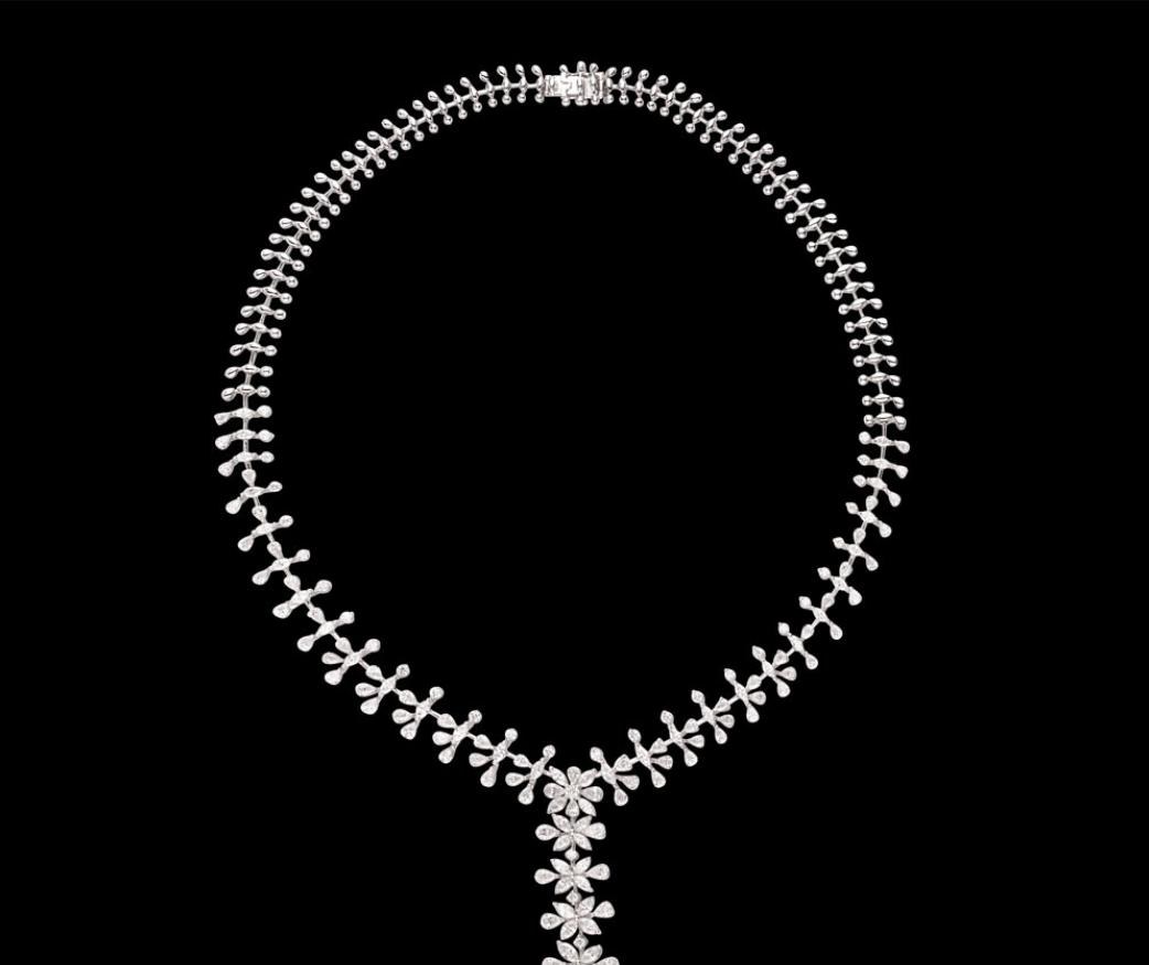 Pavonia Diamond Necklace — 18K white gold necklace by Nyce Designz