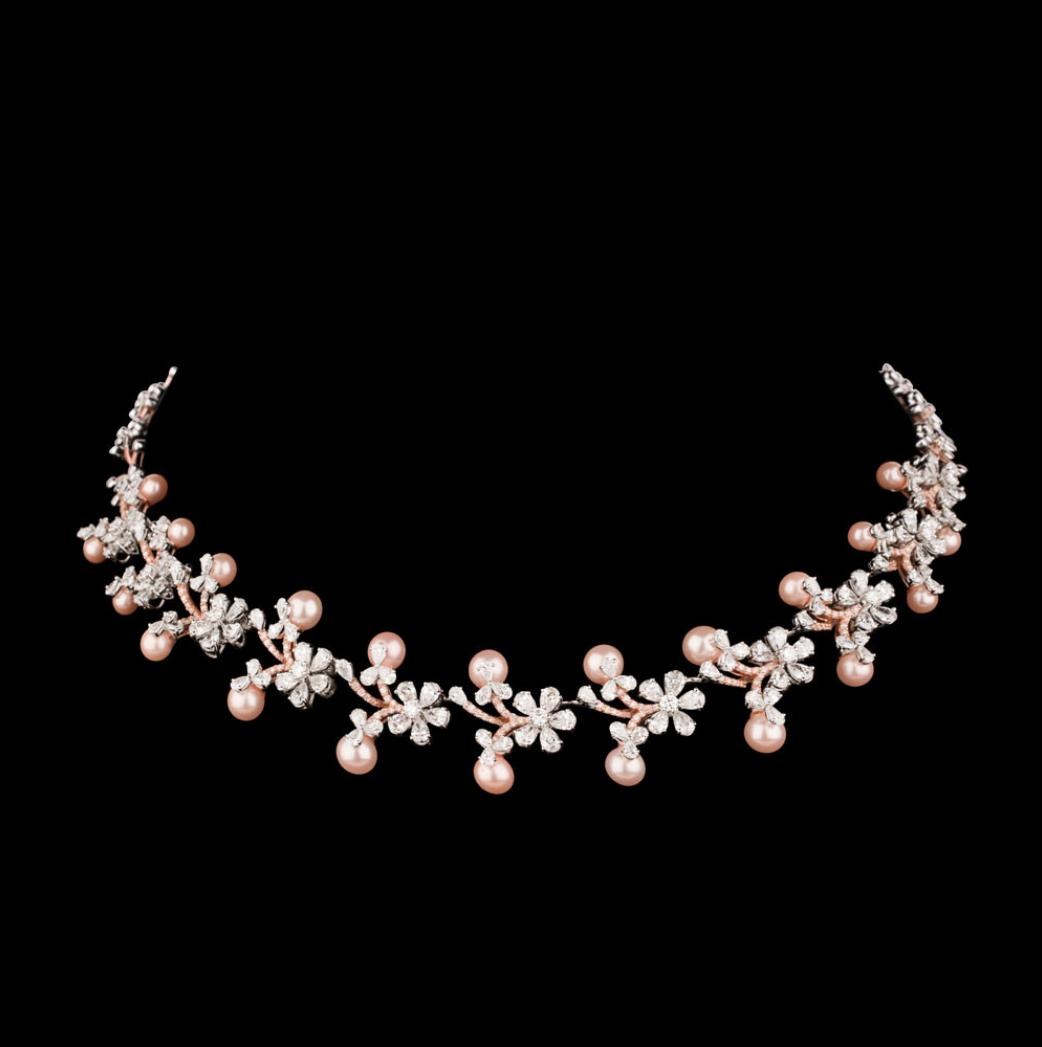 Halcyon Atelier Diamond Necklace — 18K rose gold necklace by Nyce Designz