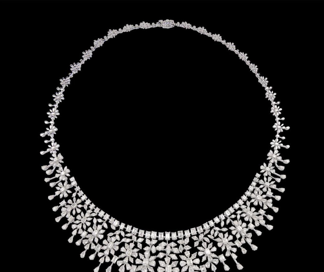 Mirabelle Diamond Necklace — 18K white gold necklace by Nyce Designz