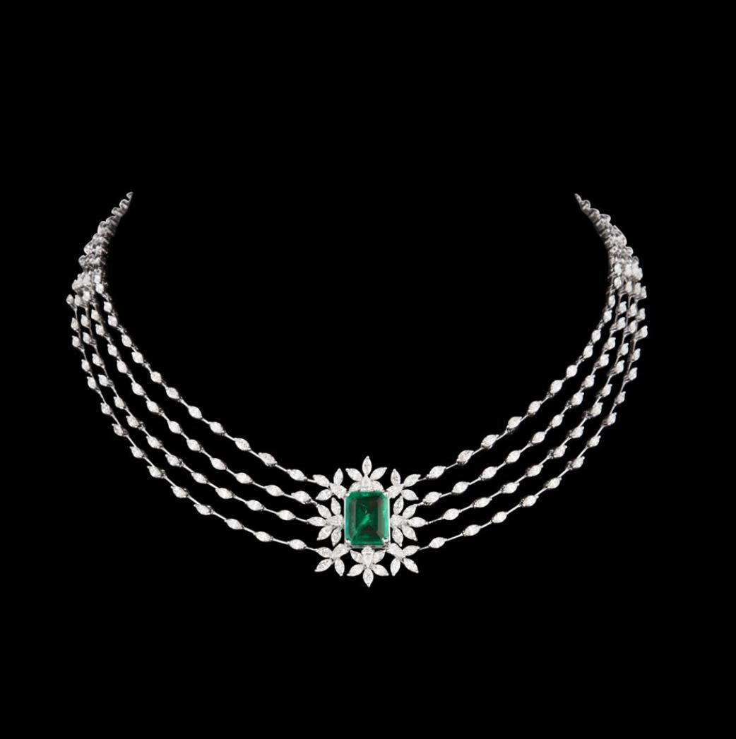 Kalinda Atelier Diamond Necklace — 18K white gold necklace by Nyce Designz