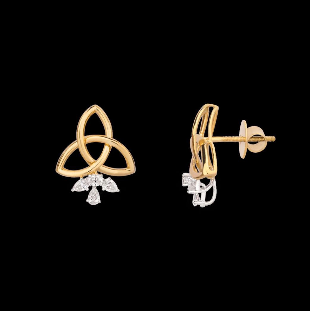 Coralie Diamond Earrings — 18K yellow gold earrings by Nyce Designz