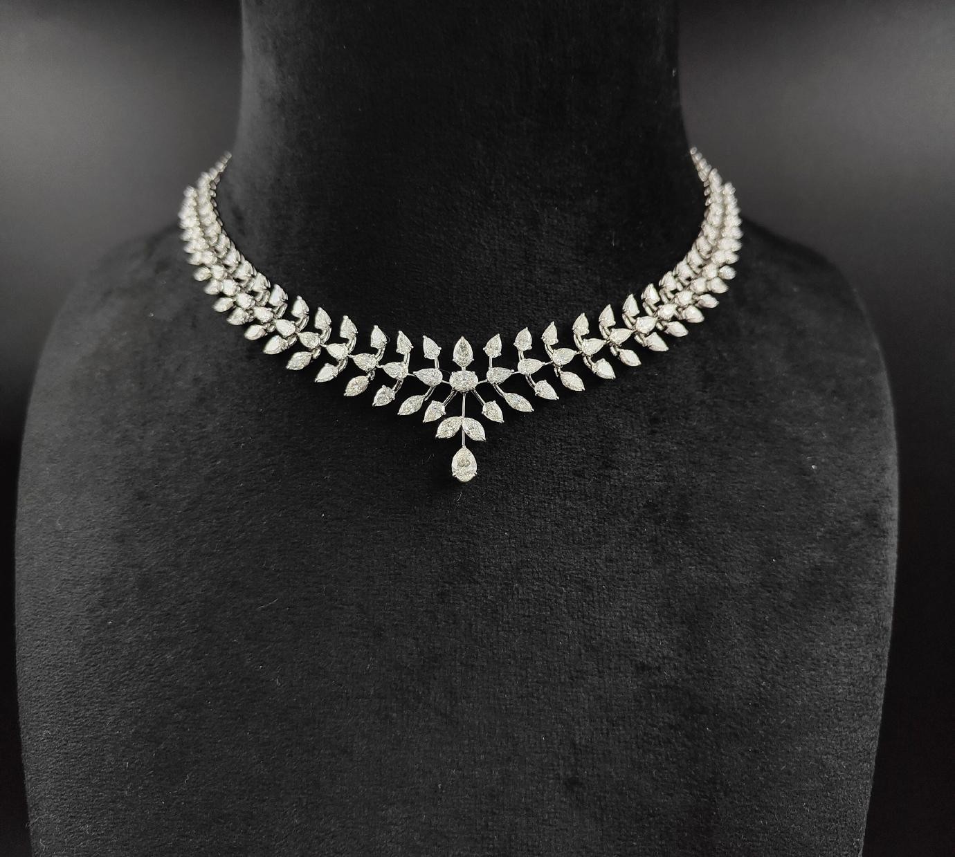 Lumiere Diamond Necklace — 14K white gold necklace by Nyce Designz