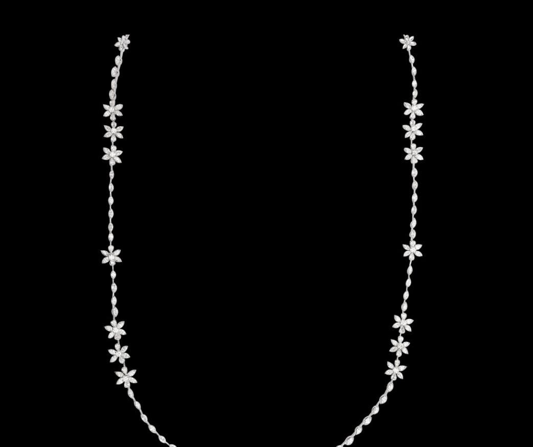 Camille Diamond Necklace — 18K white gold necklace by Nyce Designz