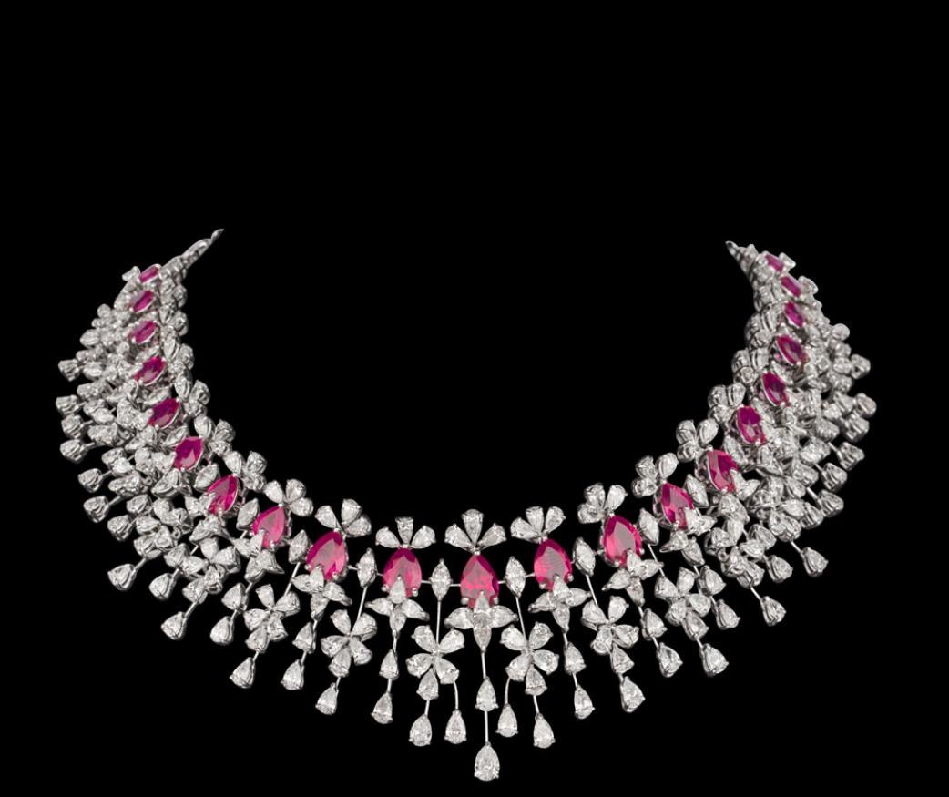 Zelie Diamond Necklace — 18K white gold necklace by Nyce Designz