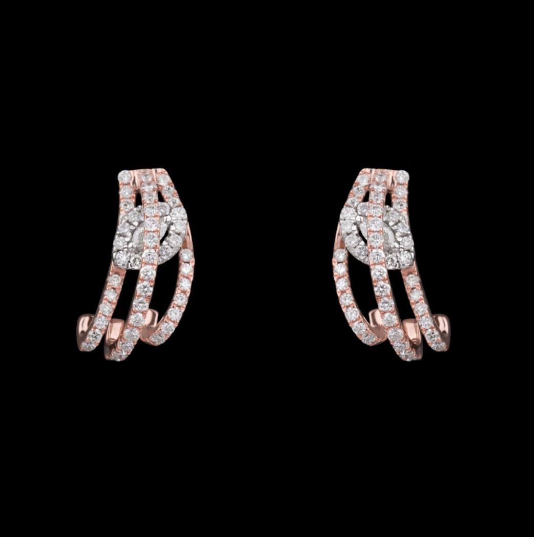Juliette Diamond Earrings — 18K rose gold earrings by Nyce Designz