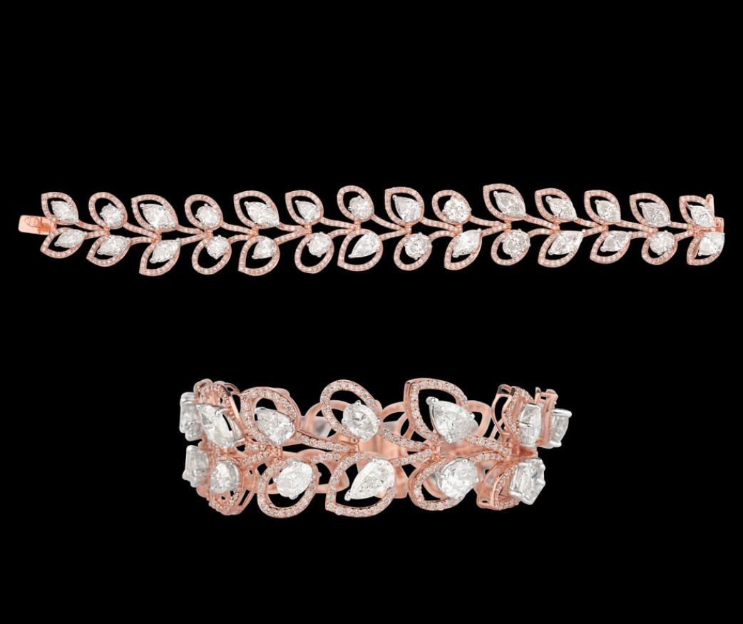 Giselle Diamond Bracelet — 18K two-tone gold (rose & white) bracelet by Nyce Designz