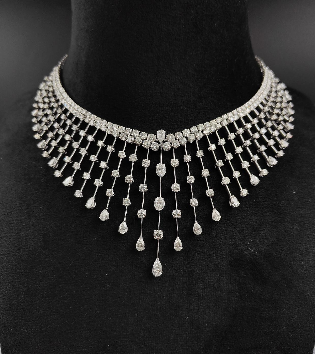 Noelle Diamond Necklace — 18K white gold necklace by Nyce Designz