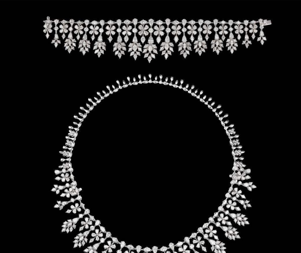 Florentine Diamond Necklace — 18K white gold necklace by Nyce Designz