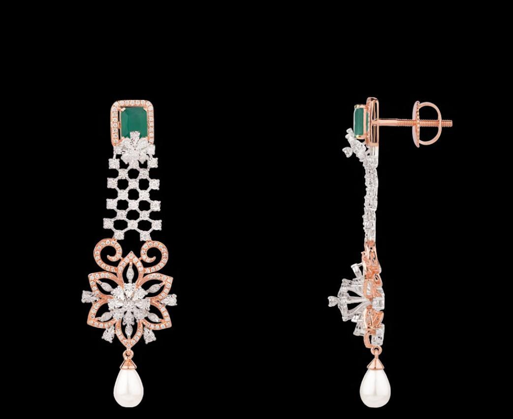 Wilhelmina Diamond Earrings — 18K gold earrings by Nyce Designz